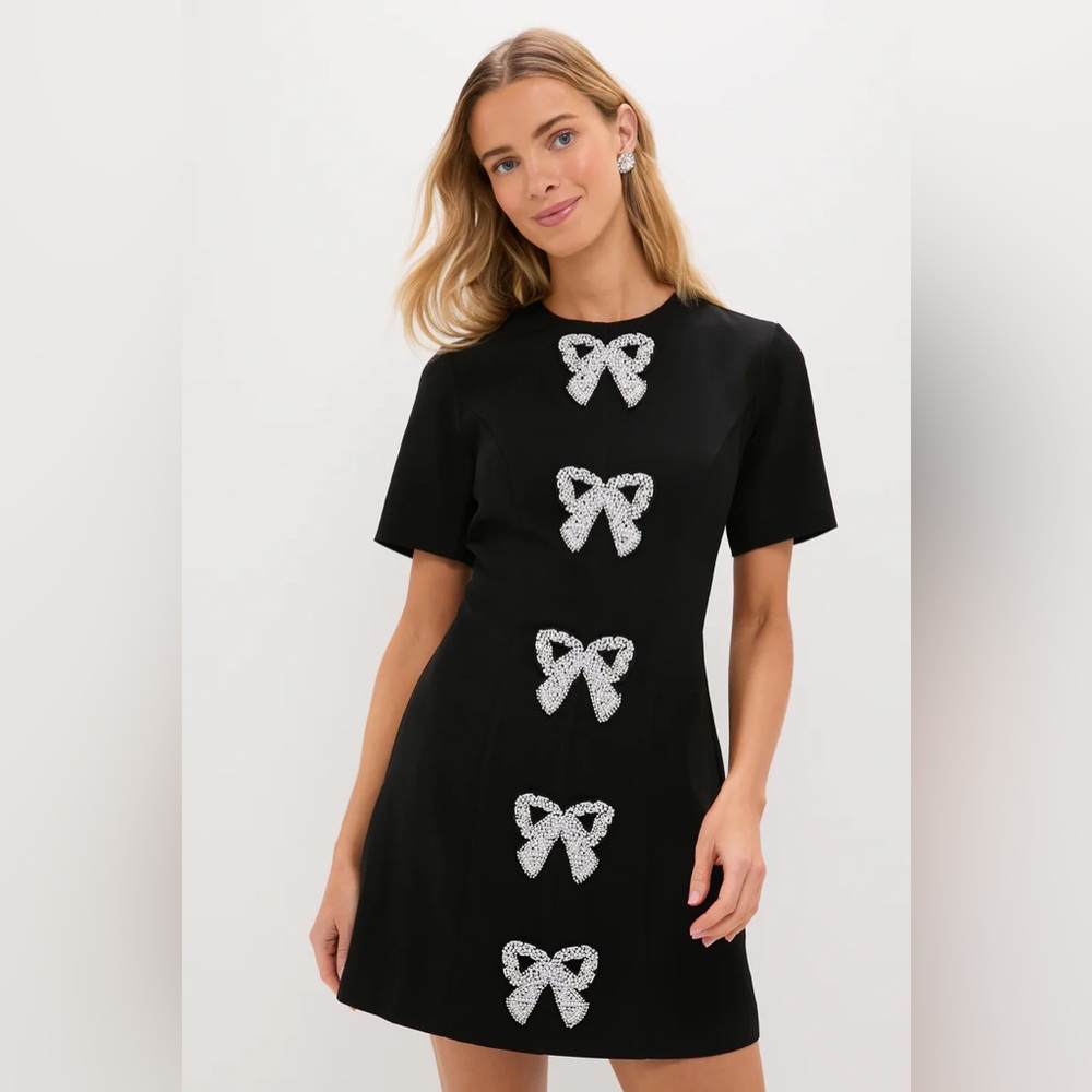 Beaded Bows Bernadette Mini Dress